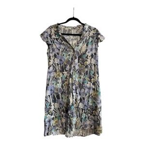 Lovestitch Floral Mini Dress - Blue and Green